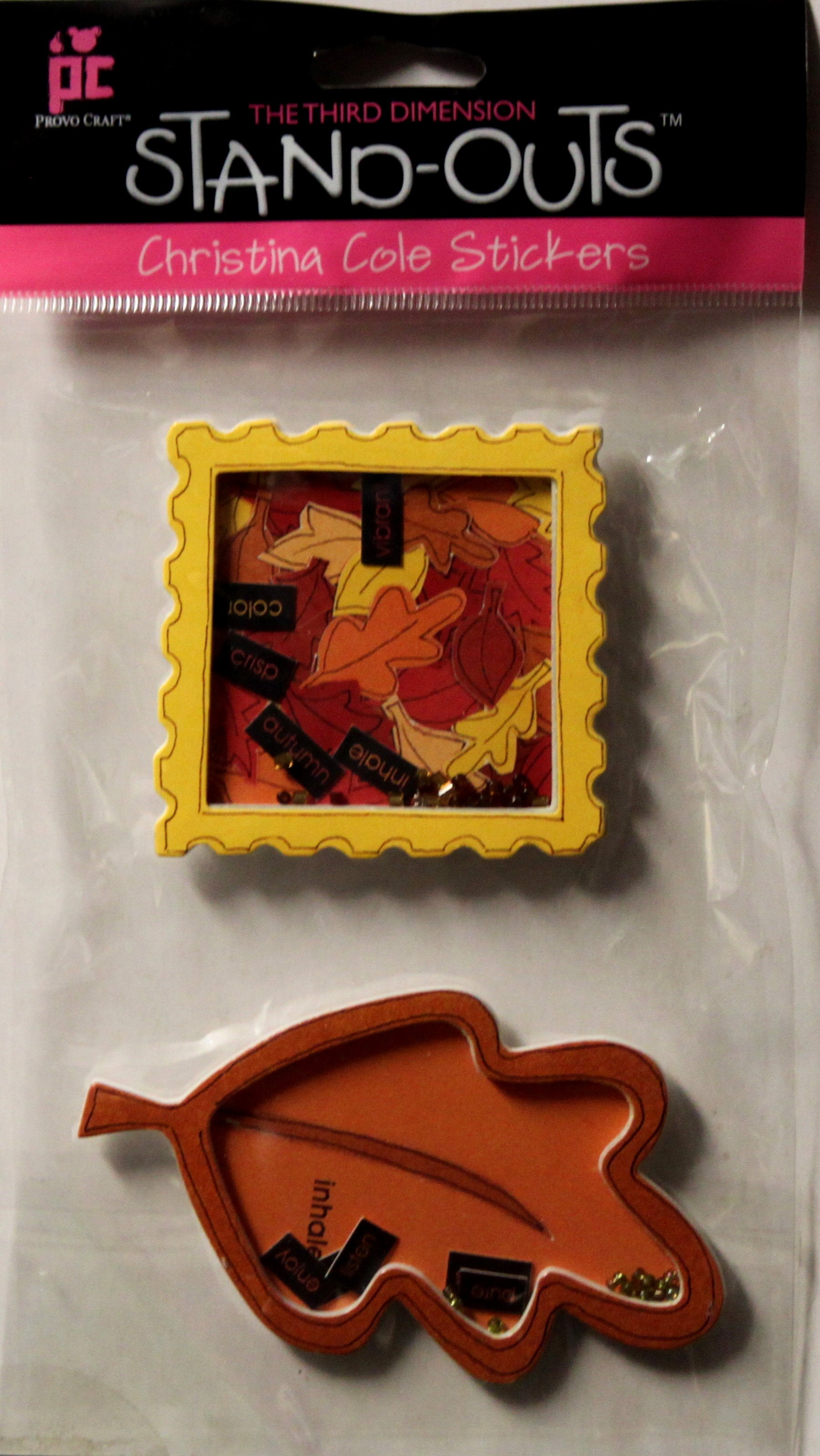 Provo Craft Fall Leaves Stand-outs Dimensional Shaker Stickers