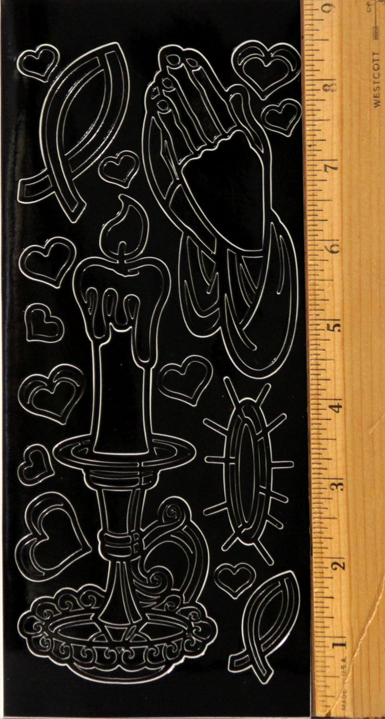 Stampers Journey Stain-Glass Religious Sticker Sheet