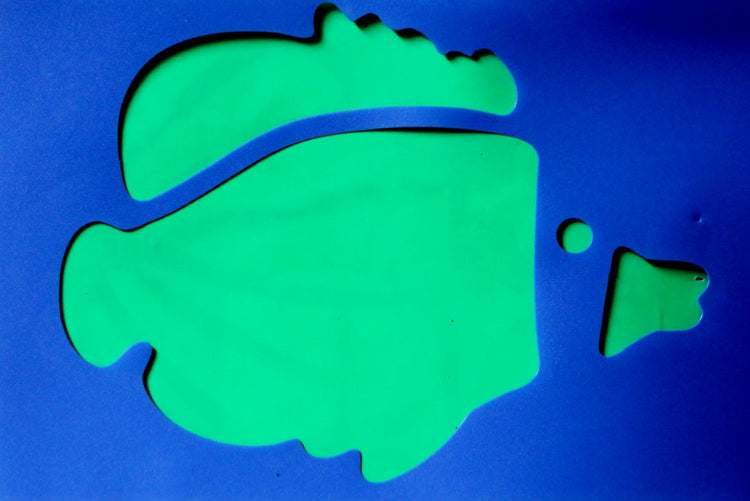 Plaid Flexible Reuseable Fish Stencil