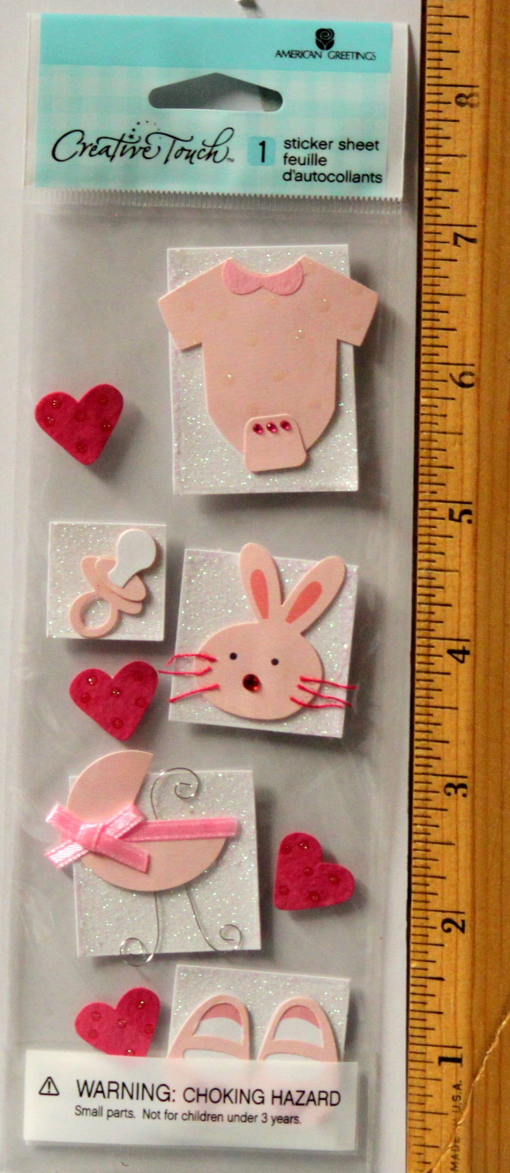 Creative Touch Baby Girl Dimensional Stickers