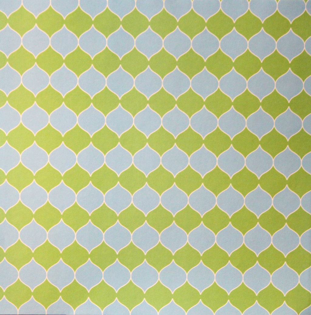 Green Blue Swiming Pool 12 x 12 Scrapbook Paper