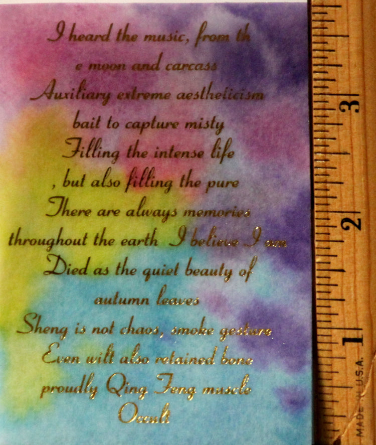 I Heard The Music From The Moon Mini Poem Vellum Sticker Sheet