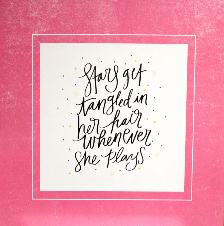 Me & My Big Ideas Baby Girl 12 x 12 Frameable Sentiment Lt. Cardstock Paper