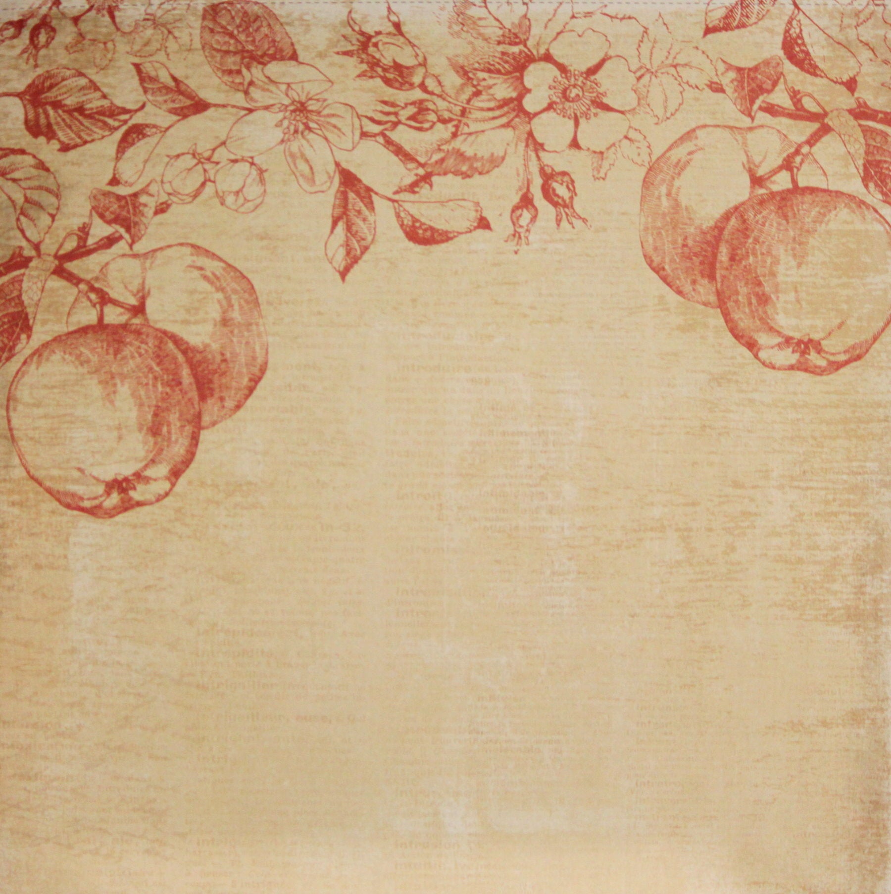 Colorbok Grateful Harvest Apple Tree 12 x 12 Flat Scrapbook Paper