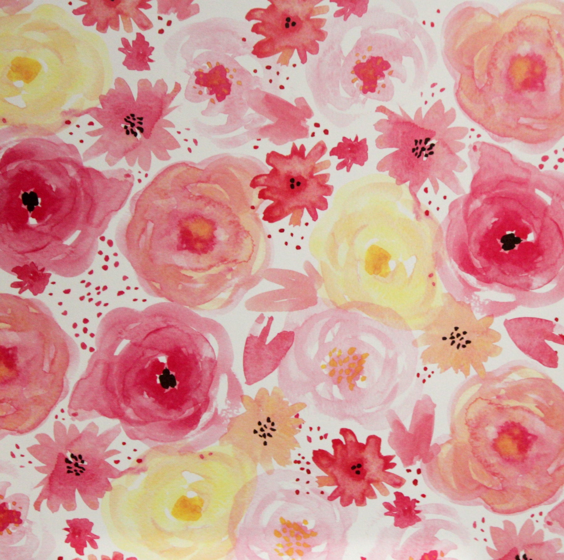 Me & My Big Ideas Baby Girl 12 x 12 Painted Flowers Lt. Cardstock Paper