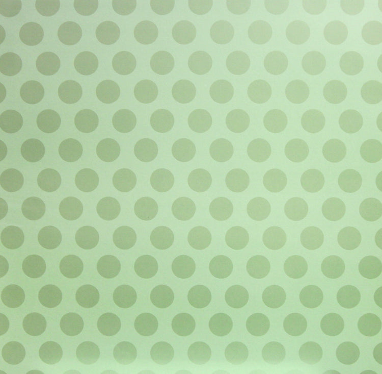 Me & My Big Ideas Baby Girl 12 x 12 Green Dots Specialty Lt. Cardstock Paper