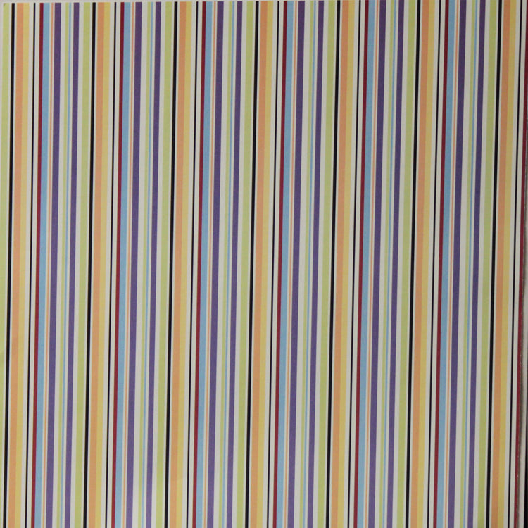 Nicole 12 x 12 Multi-Colored Lines Scrapbook Paper