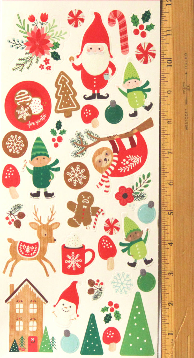 Pebbles Christmas #2 Accent Stickers - SCRAPBOOKFARE
