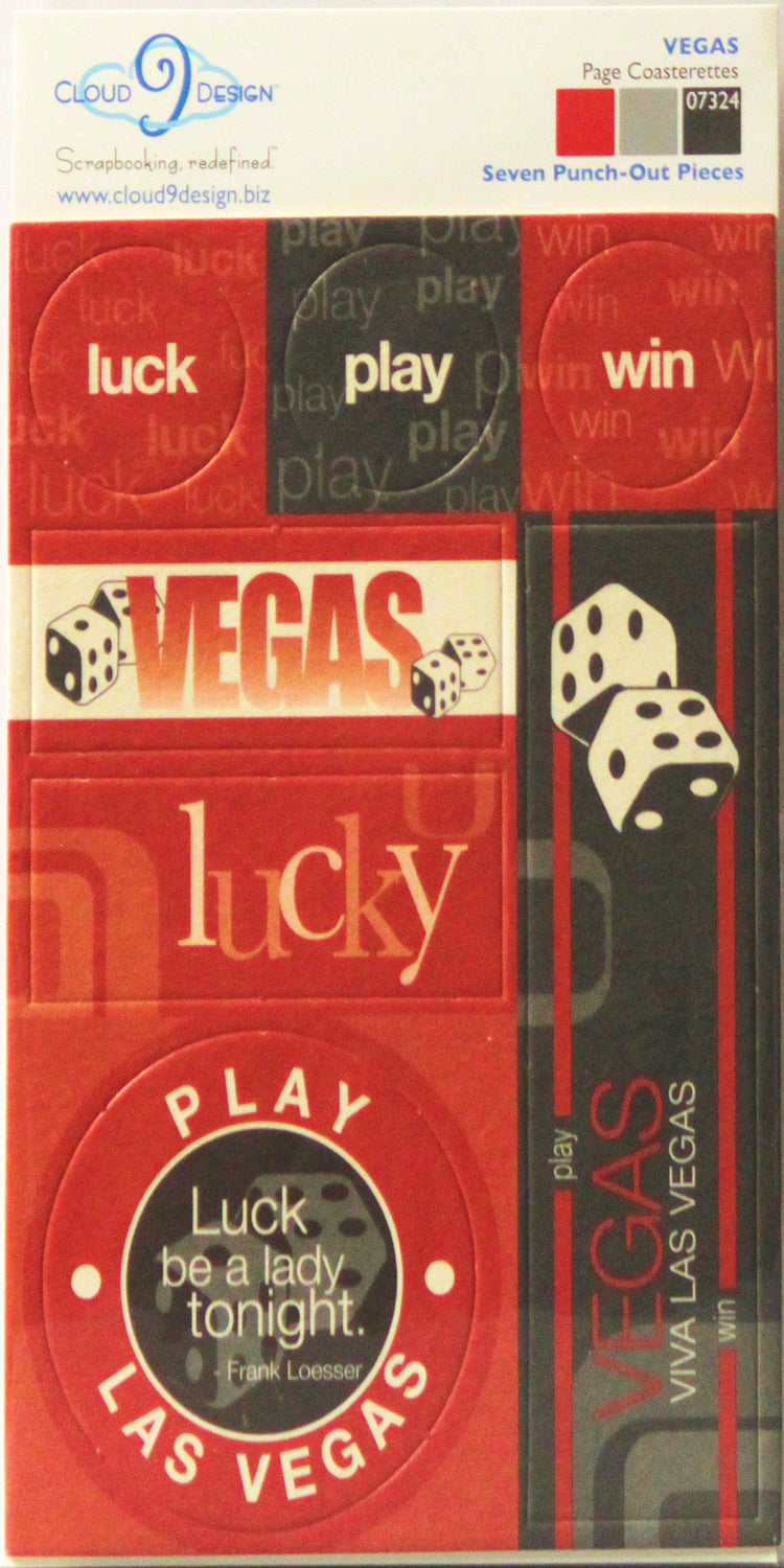 Cloud 9 Design Vegas Page Coasterettes Punch Outs