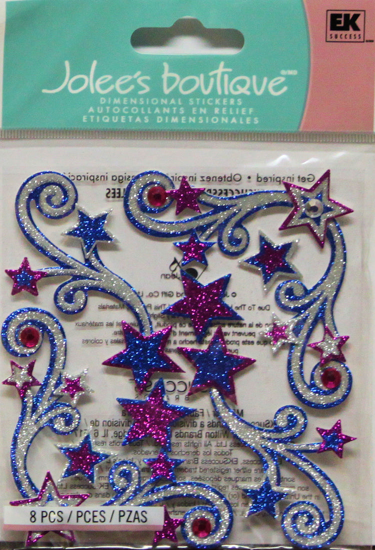 Jolee's Star Flourishes Dimensional Stickers