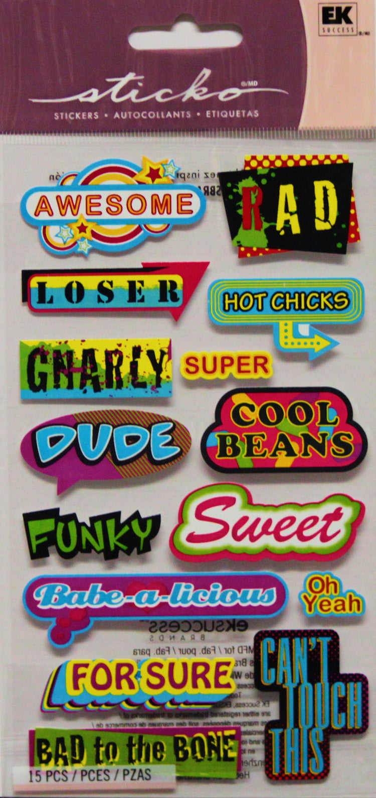 Sticko Old School Caption Sticker Sheet
