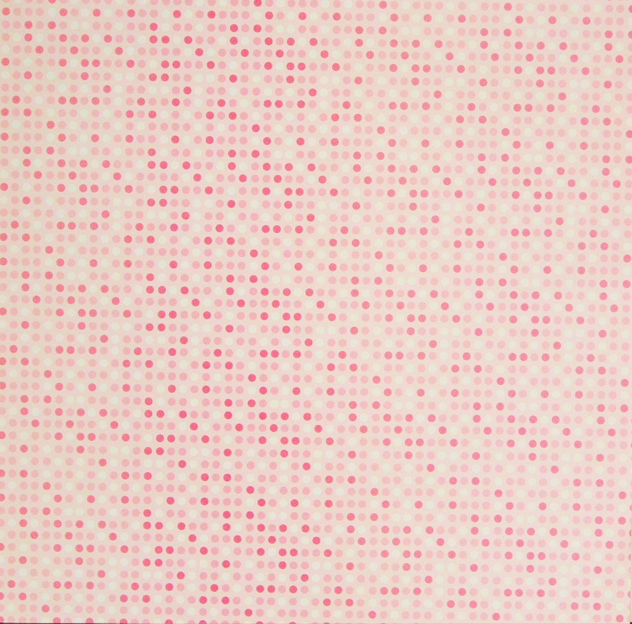 Nicole 12 x 12 Pink & White Dots Scrapbook Paper
