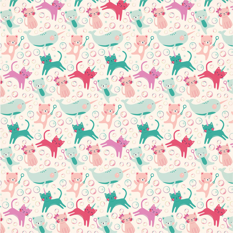 Echo Park 12 x 12 Imagine That Bubble Trouble Cardstock Paper