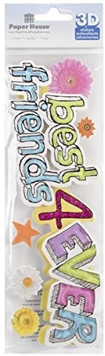 Paper House Best Friends Title 3D Sticker