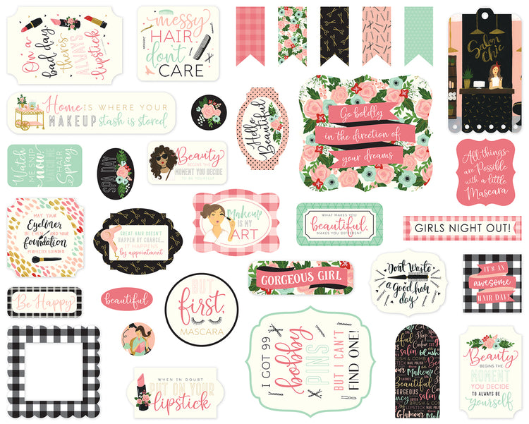 Echo Park Salon 33 Piece Ephemera