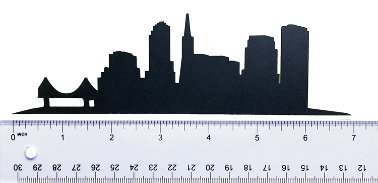 T & H Creations Handmade San Francisco Skyline Die-cut Embellishment