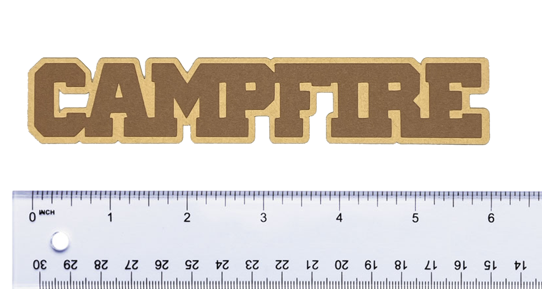 T & H Creations Handmade Campfire Double-Layered Title Die-cut Embellishment