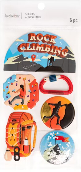 Recollections Rock Climbing Dimensional Stickers