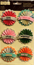 RECOLLECTIONS TRAVEL DIMENSIONAL FAN MEDALLION STICKERS - SCRAPBOOKFARE