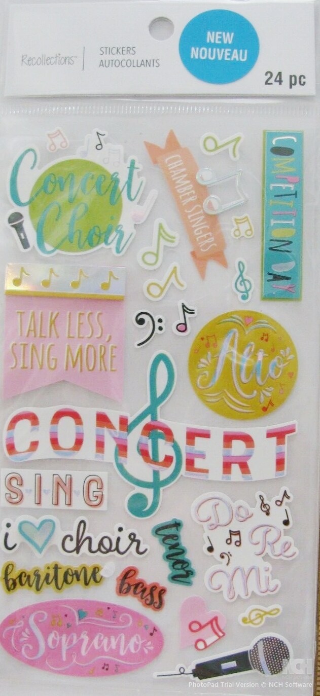 Recollections Choir Dimensional Stickers - SCRAPBOOKFARE