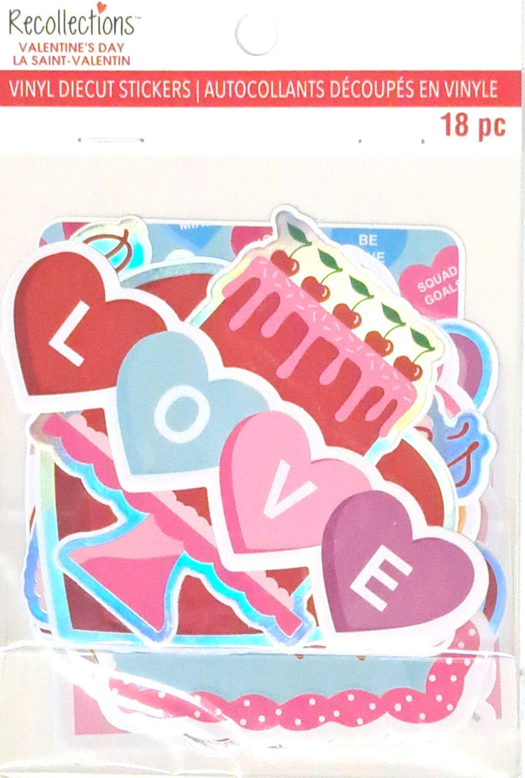 Recollections Valentine's Day Vinyl Die-Cut Stickers - SCRAPBOOKFARE