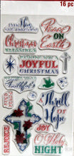 Recollections Christmas Faith Sentiments Clear Cling Stamps Set-16 Pieces