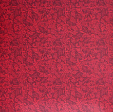 Recollections Peace On Earth Dark Red Leaves 12 x 12 Light Cardstock Paper