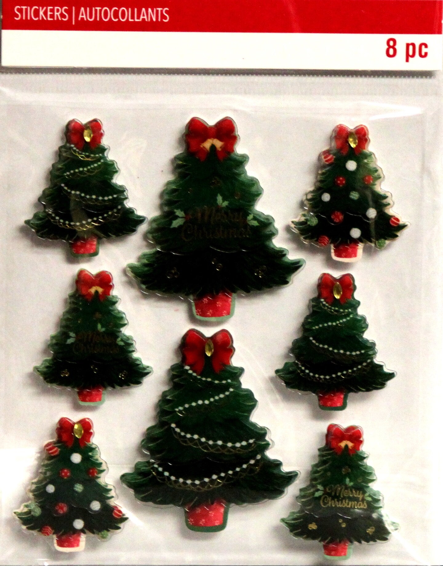 Recollections Christmas Trees Dimensional Stickers