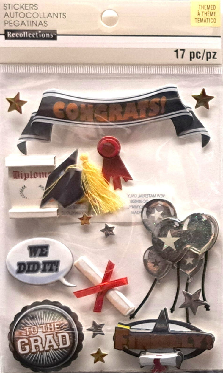 Recollections Congrats Dimensional Stickers - SCRAPBOOKFARE