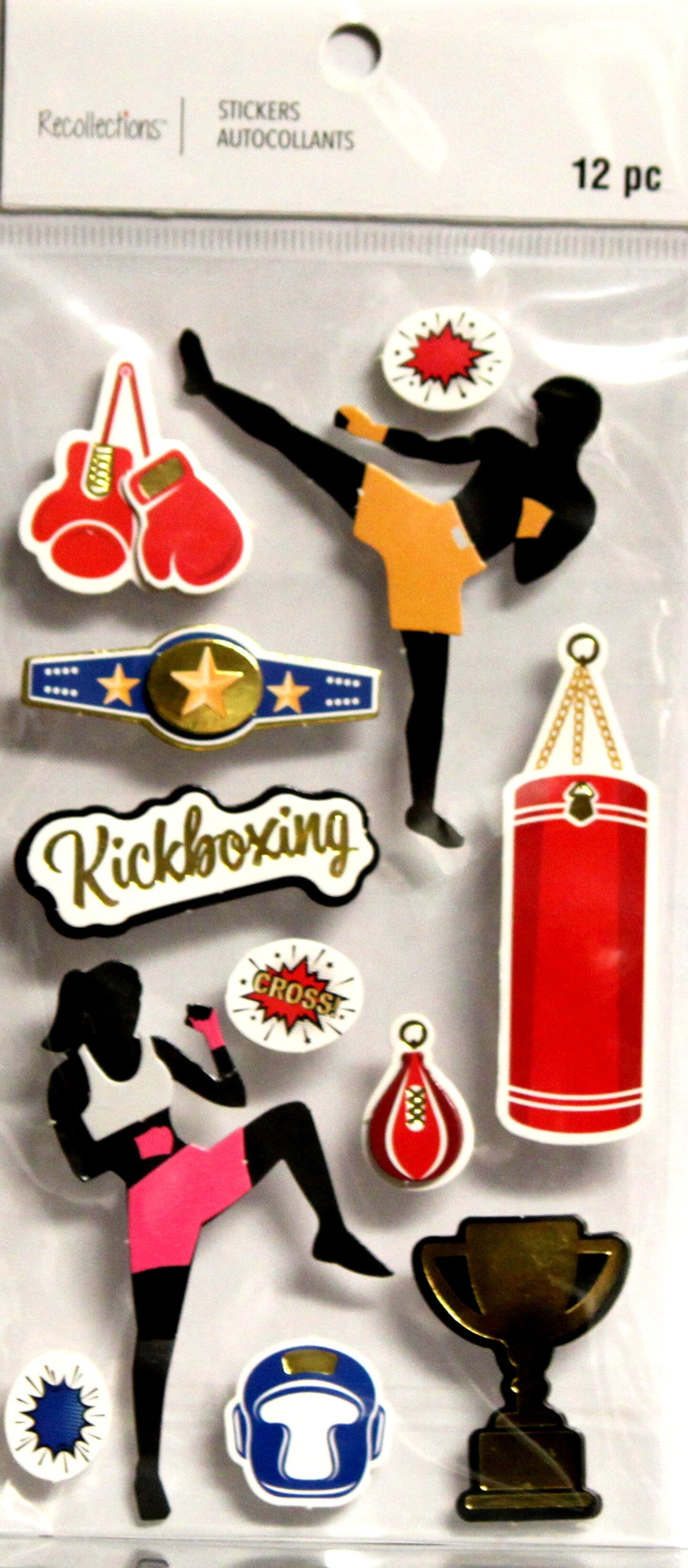 Recollections Kickboxing Dimensional Stickers - SCRAPBOOKFARE