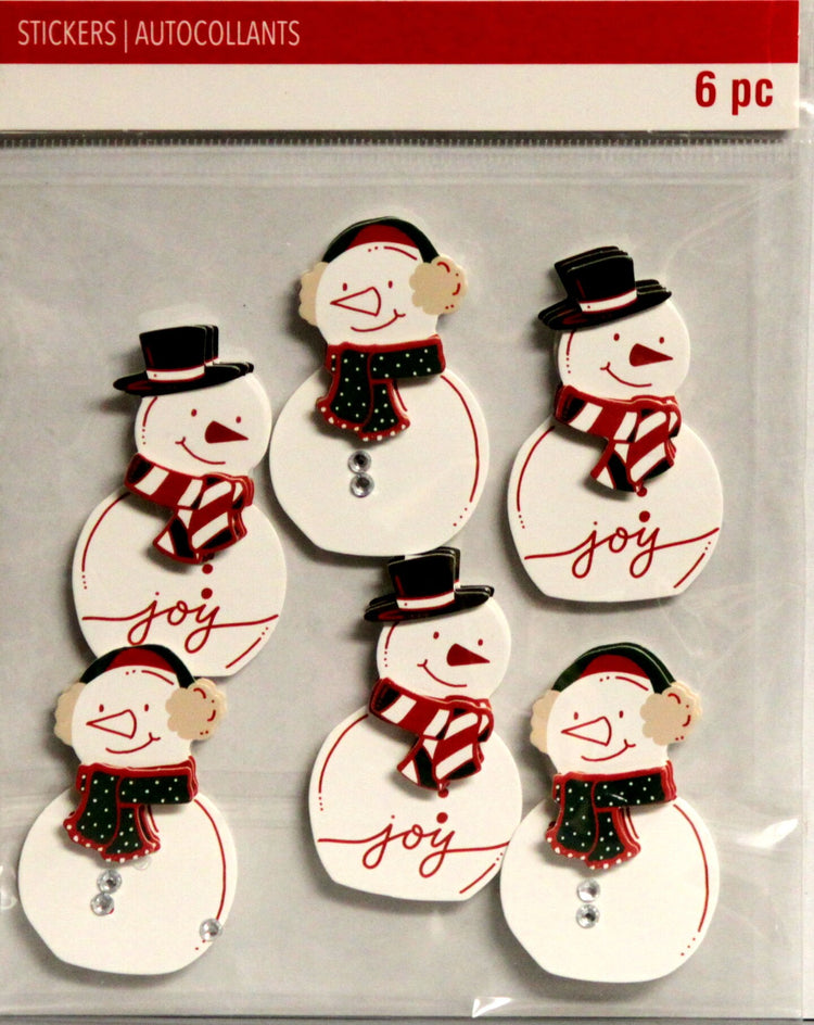Recollections Snowmen Dimensional Stickers