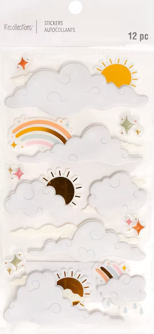 Recollections Clouds & Rainbows Dimensional Stickers - SCRAPBOOKFARE