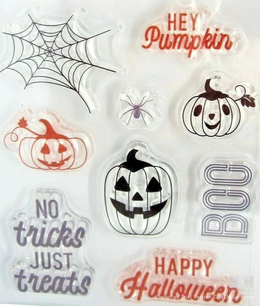 Recollections Halloween Cling Stamps - 9 PC - SCRAPBOOKFARE