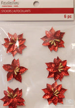 Recollections Christmas Poinsettias Dimensional Glitter Stickers - SCRAPBOOKFARE