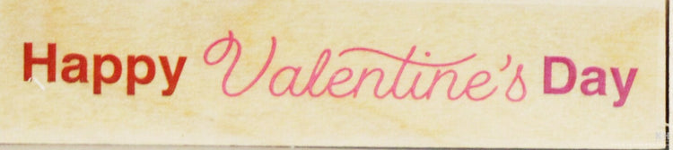 Recollections Happy Valentine's Day Wood Mounted Rubber Stamp - SCRAPBOOKFARE