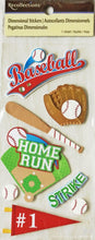Recollections Baseball Dimensional Stickers - SCRAPBOOKFARE