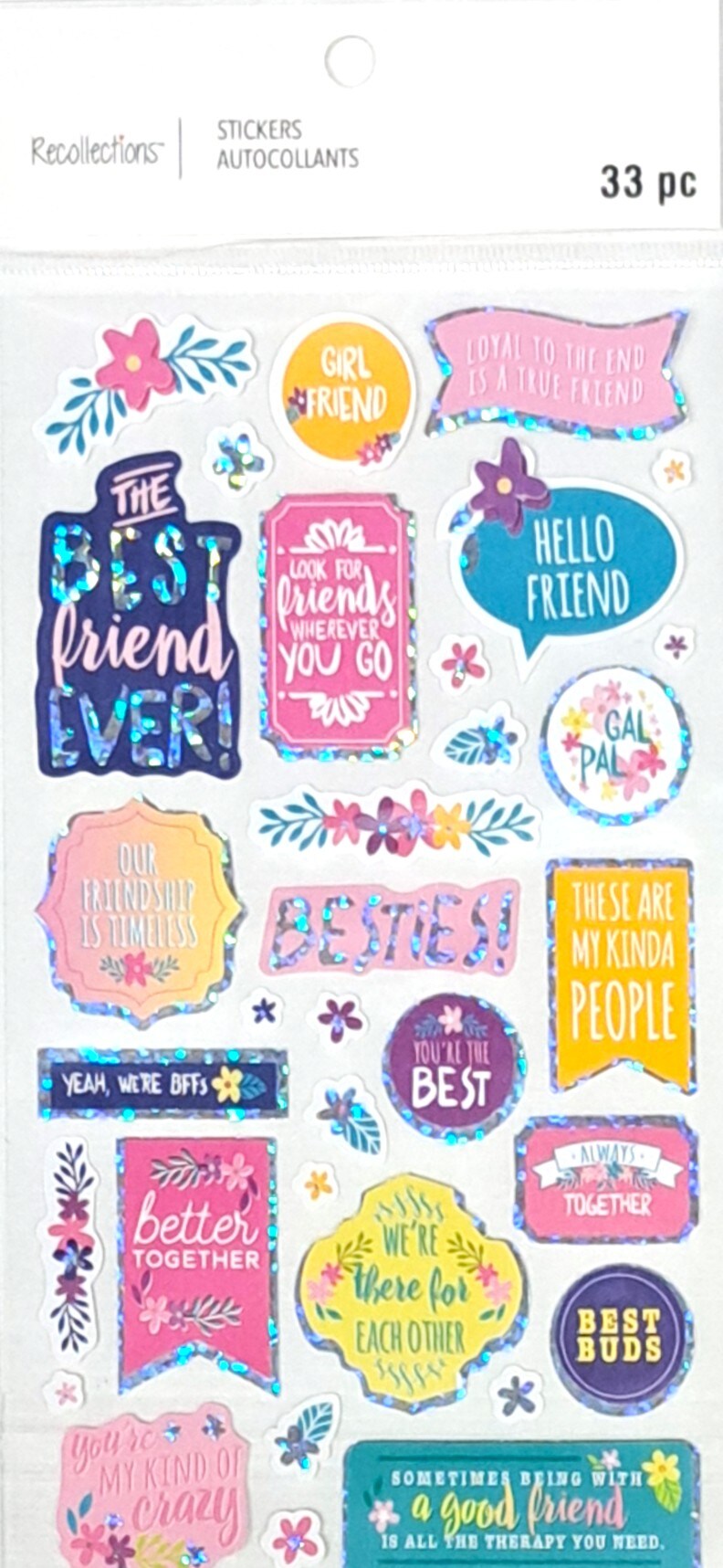 Recollections Best Friends Dimensional Stickers - SCRAPBOOKFARE