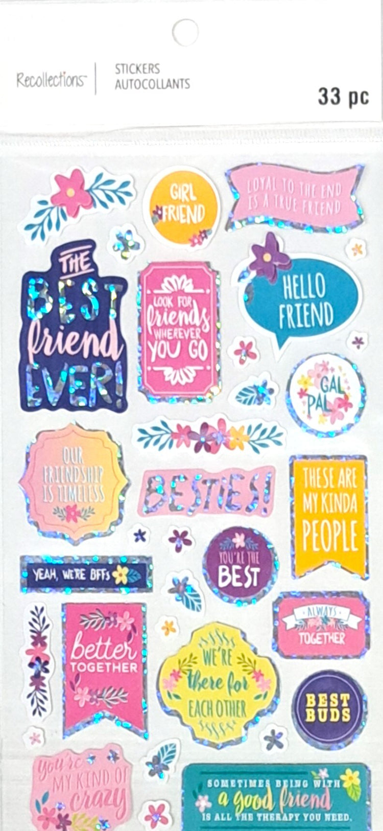 Recollections Best Friends Dimensional Stickers - SCRAPBOOKFARE
