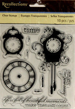 Recollections Clocks And Time Clear Stamps Set - SCRAPBOOKFARE