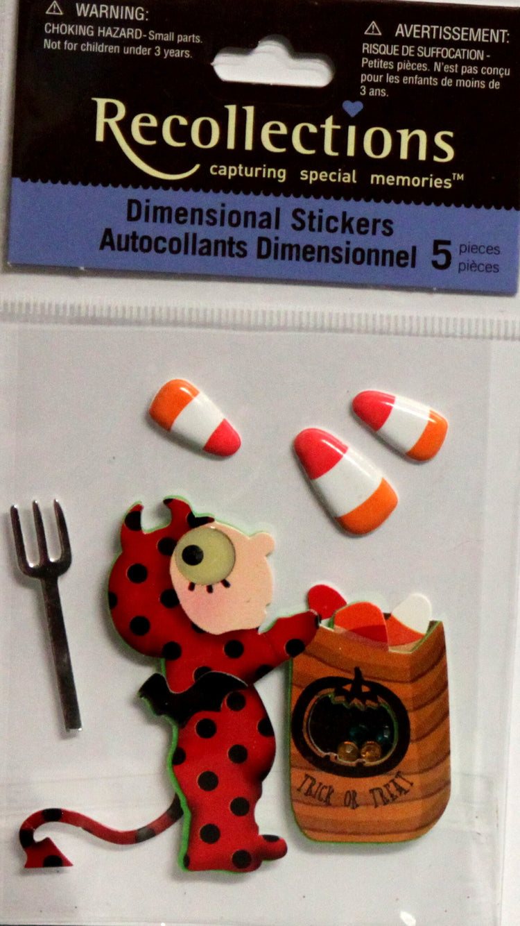 Recollections Vintage Halloween Little Devil Dimensional Stickers