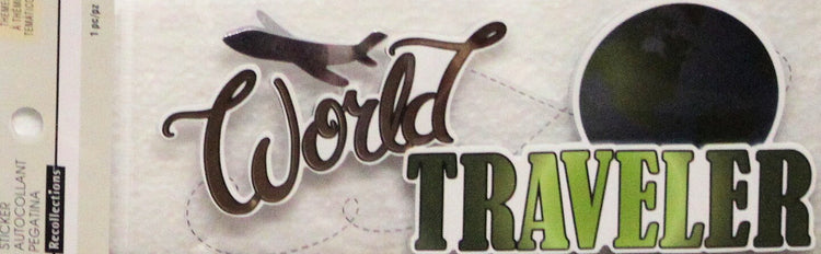 Recollections World Traveler Dimensional Title Sticker - SCRAPBOOKFARE