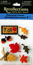 Recollections Fall Leaves Vintage Dimensional Stickers - SCRAPBOOKFARE