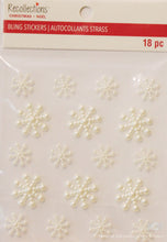 Recollections White Pearl Bling Snowflakes Dimensional Stickers - SCRAPBOOKFARE