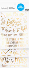 Recollections Gold Wedding Phrases Sticker Flip Pack - SCRAPBOOKFARE