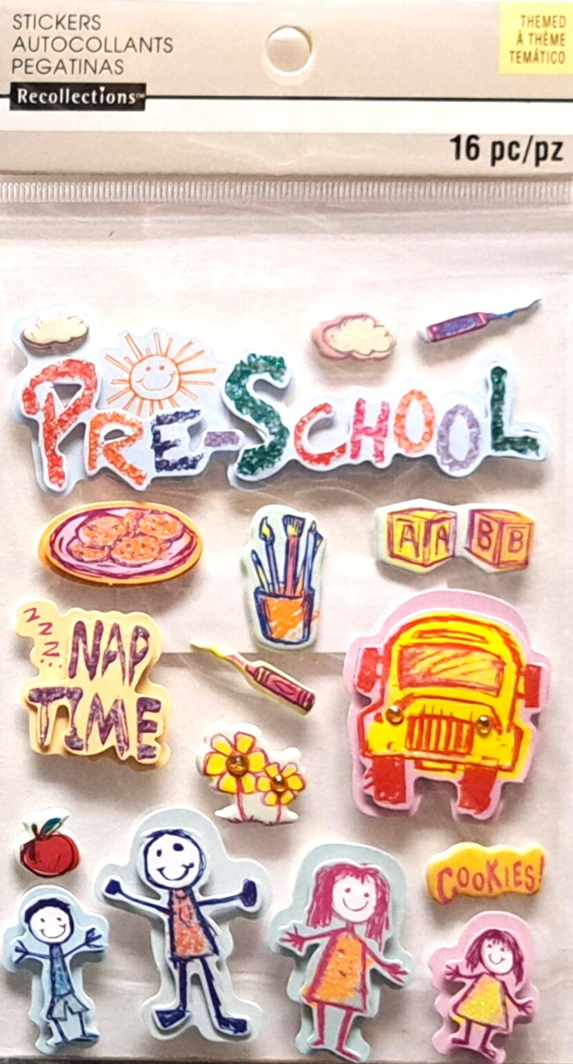 Recollections Pre-School Dimensional Stickers - SCRAPBOOKFARE
