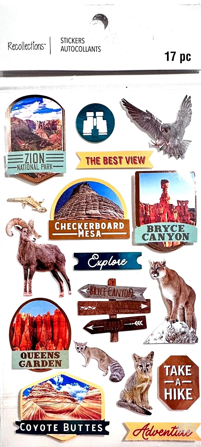 Recollections National Parks Dimensional Stickers