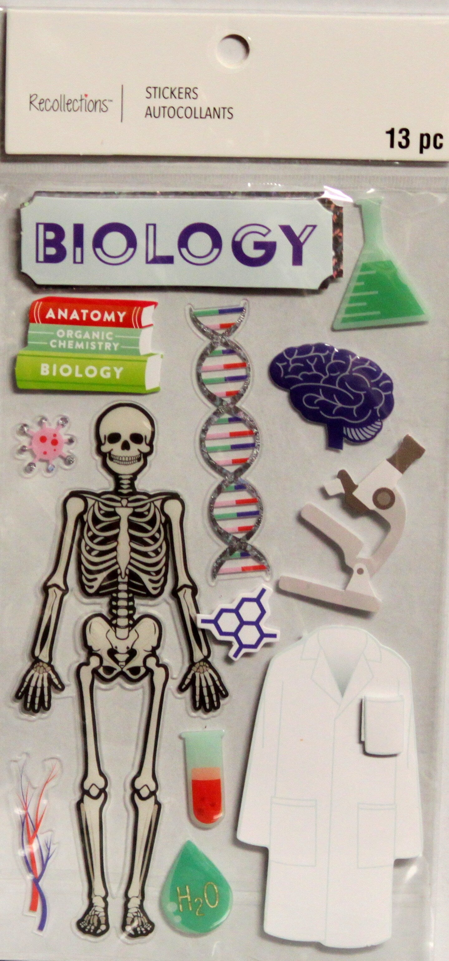 Recollections Biology Dimensional Stickers - SCRAPBOOKFARE