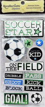 Recollections Soccer Star Dimensional Stickers - SCRAPBOOKFARE