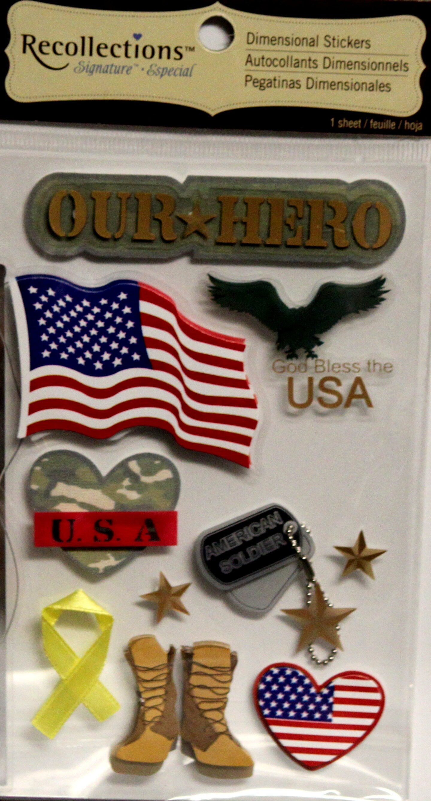 Recollections Our Hero Dimensional Stickers - SCRAPBOOKFARE