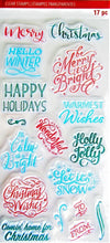 Recollections Christmas Phrases Clear Stamps - SCRAPBOOKFARE